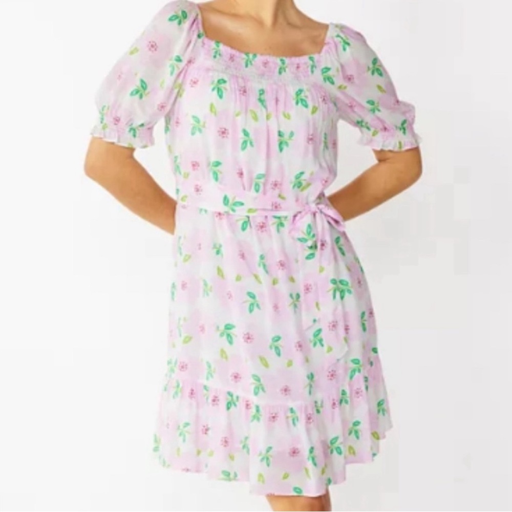 Draper James floral tie waist dress